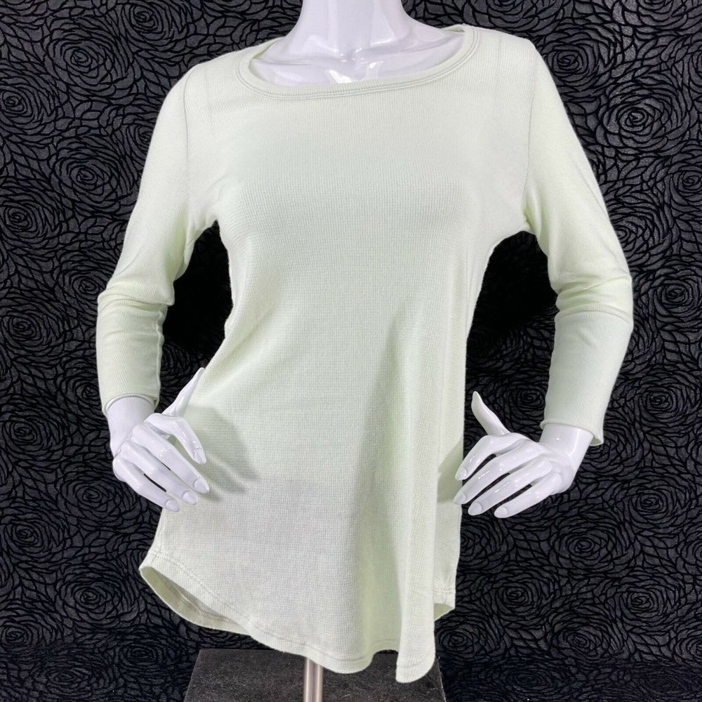 Lovestitch Thermal Shirt Womens Size Medium 3/4 Sleeve Waffle Knit Warm Soft Nwt
